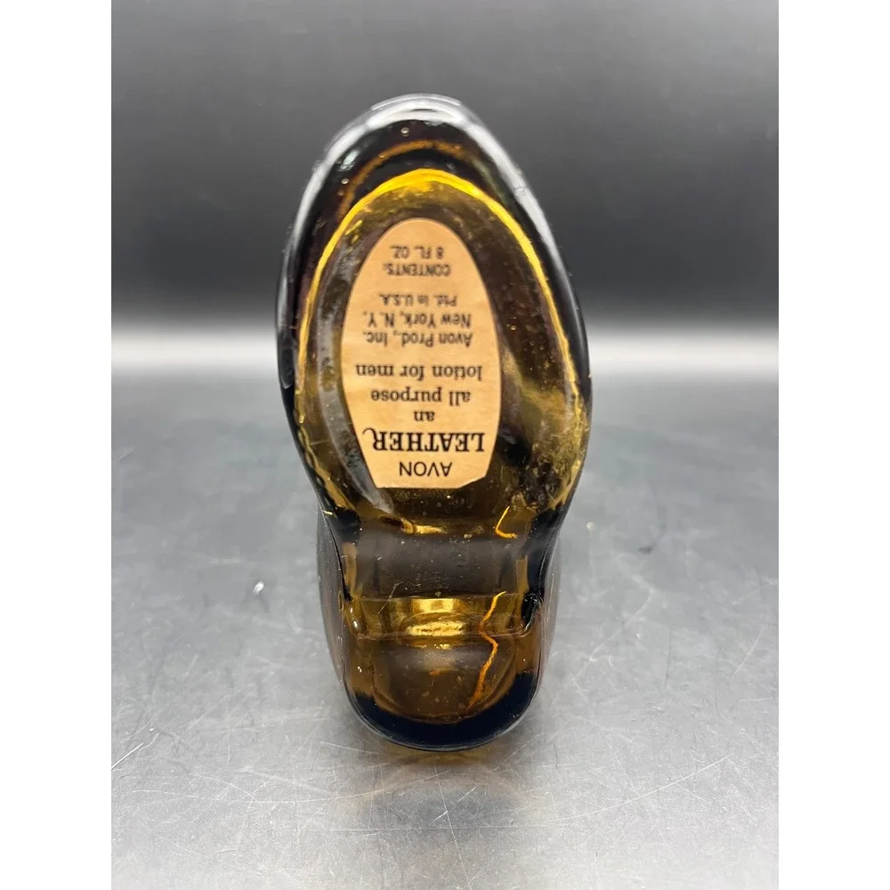 Vintage‎ Avon Leather All Purpose Lotion Boot Bottle Empty Decor 6.5